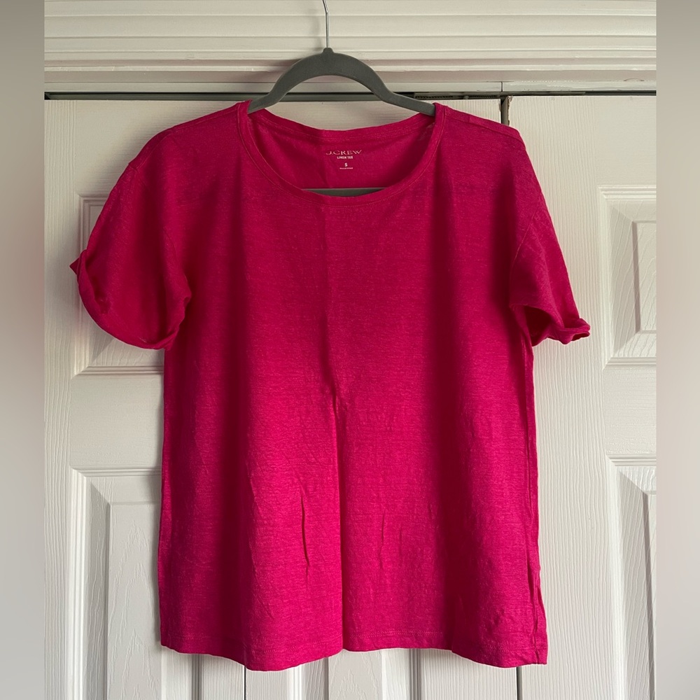 J. Crew Women's Fuchsia Short Sleeve Tee